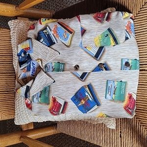 Utility matchbox bowling/Hawaiian short sleeve shirt, size M